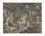 Strolling Actresses Dressing in a Barn, 1738 by William Hogarth