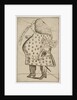 Caricature of a Man declaring: 'I'm against Hanover that's flat', ca. 1757 by George Townshend (attributed to)