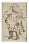 Caricature of a Man declaring: 'I'm against Hanover that's flat', ca. 1757 by George Townshend (attributed to)