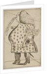Caricature of a Man declaring: 'I'm against Hanover that's flat', ca. 1757 by George Townshend (attributed to)