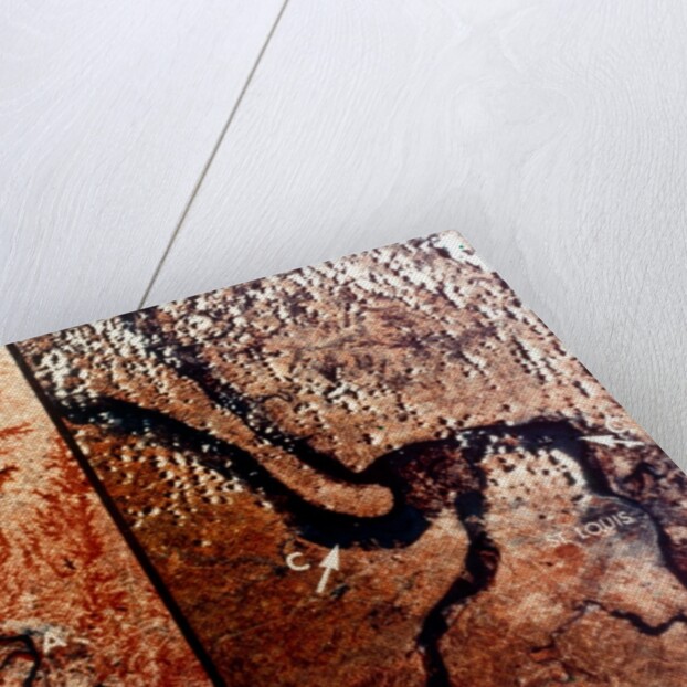 Earth from space - the Mississippi River and St Louis, USA, c1980s by NASA