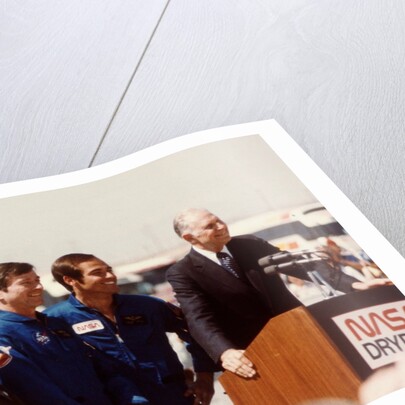 Astronauts John Young and Robert Crippen after landing, April 1981 by NASA