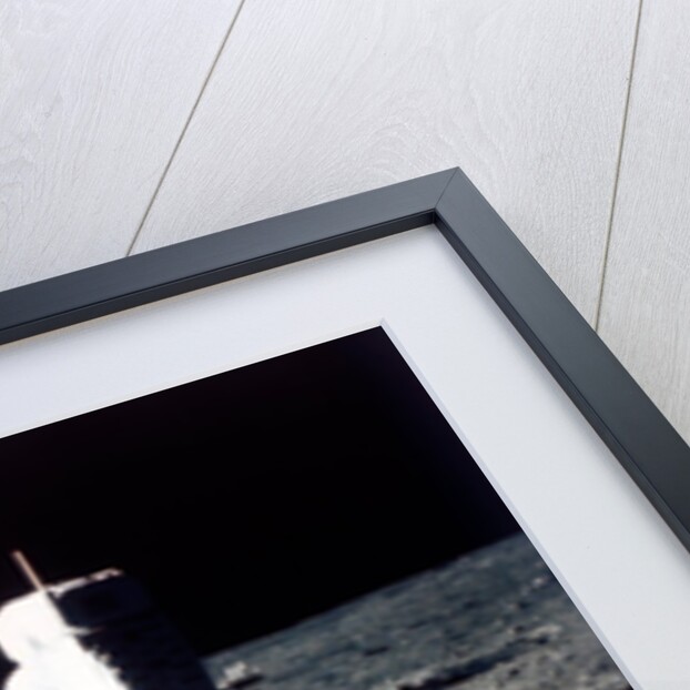 Buzz Aldrin carries out an experiment on the lunar surface, Apollo II mission, July 1969 by Neil Armstrong