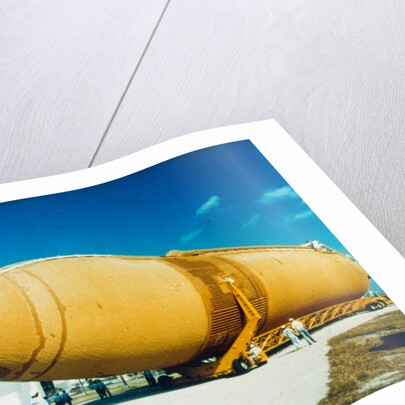 Huge external fuel tank, second Space Shuttle flight, Kennedy Space Center, USA, 1981 by NASA