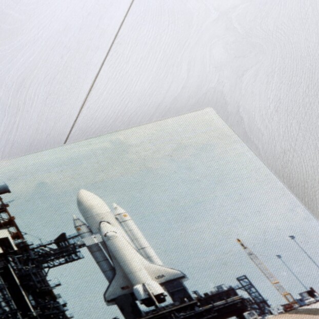Space Shuttle Orbiter on launch pad on launch pad, Kennedy Space Center, Florida, USA, 1980s by NASA