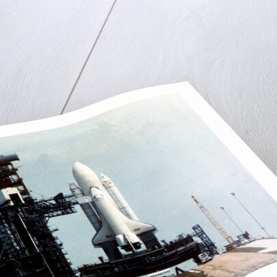Space Shuttle Orbiter on launch pad on launch pad, Kennedy Space Center, Florida, USA, 1980s by NASA
