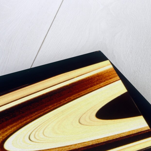 Saturn's rings, range 717,000 km, seen from Voyager 1 spacecraft by NASA