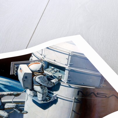 Space Shuttle - artist's concept of spacewalk, 1980s by NASA