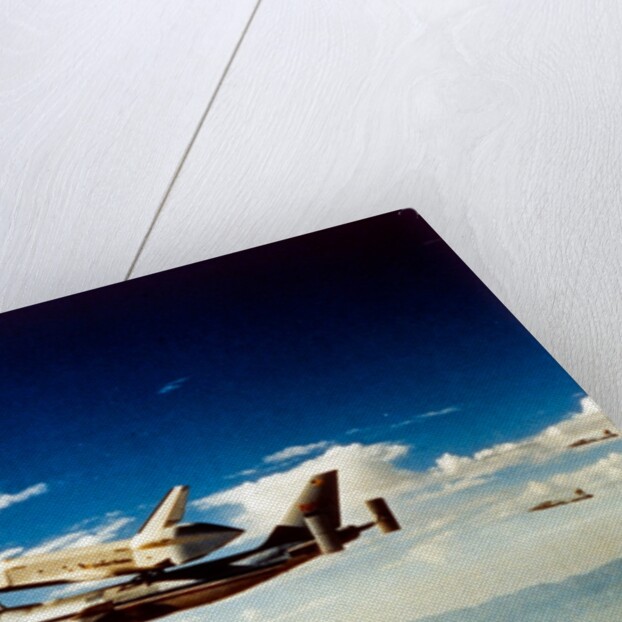 First Space Shuttle flight, 'Columbia' parting from carrier aircraft, April 1981 by NASA