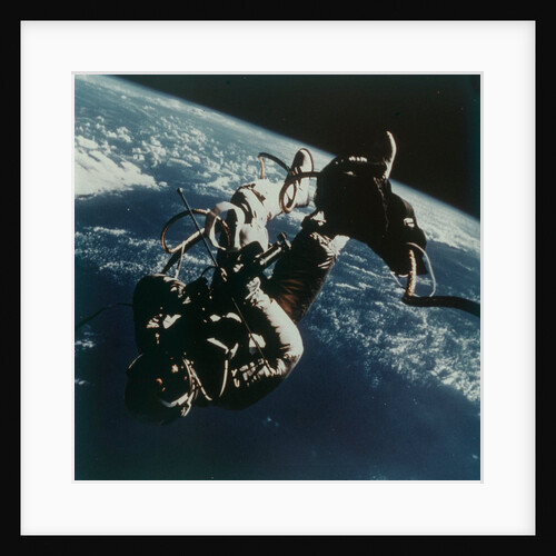 Astronaut Edward White performs the first American spacewalk, 3 June 1965 by James A McDivitt