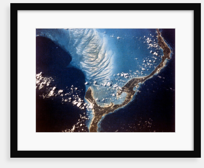 Earth from space - Eleuthera Island, Bahamas, c1980s by NASA