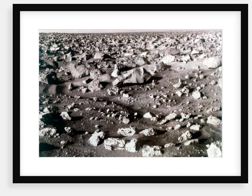 Rock-strewn Martian surface, Viking Lander mission, 1970s by NASA