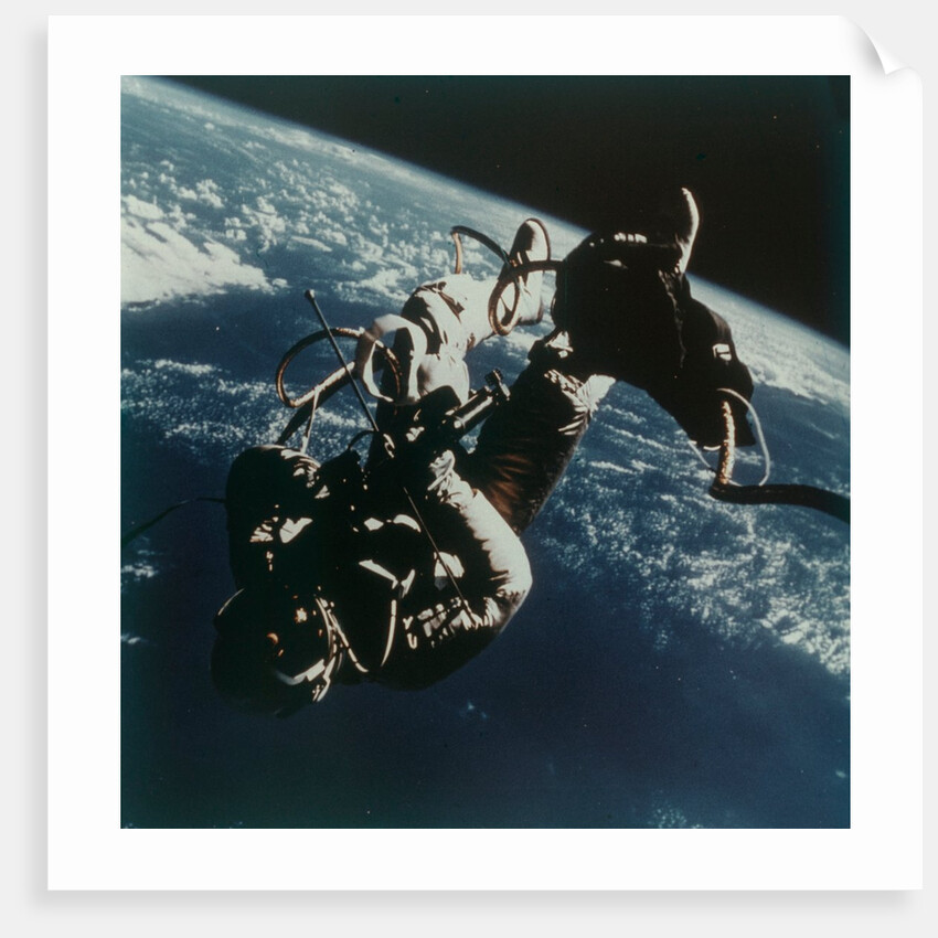 Astronaut Edward White performs the first American spacewalk, 3 June 1965 by James A McDivitt