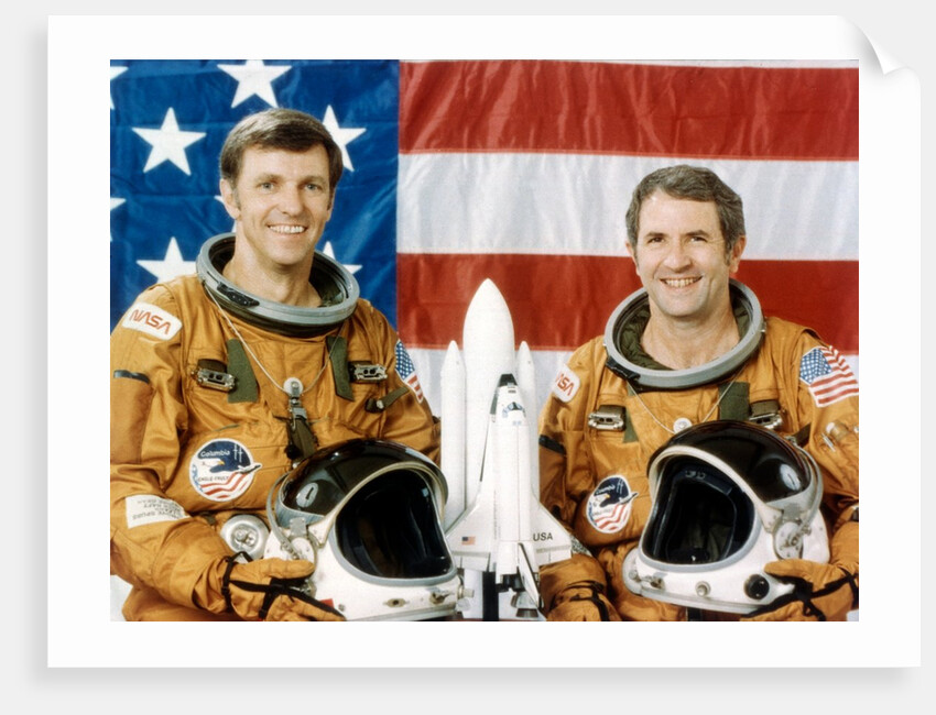 Astronauts Joe Engle and Richard Truly, second Space Shuttle flight, November 1981 by NASA