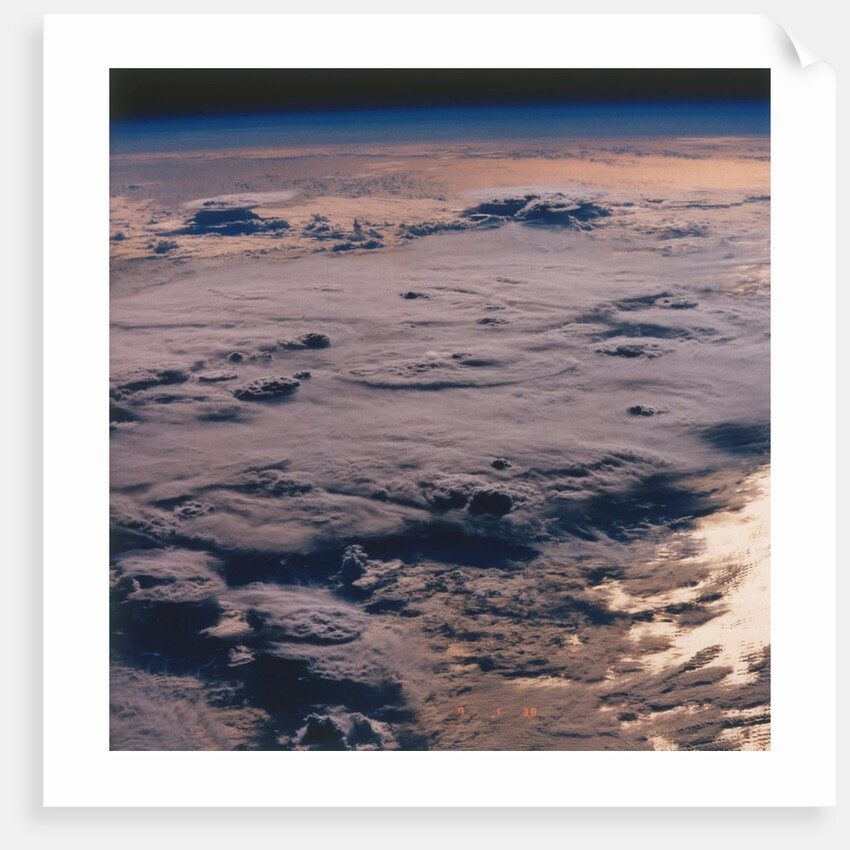Earth from space - thunderstorm over the Pacific Ocean, c1980s by NASA