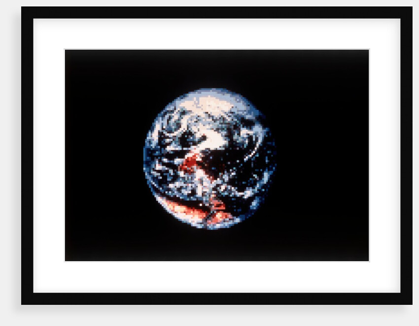 Pixellated Earth from space, c1980s by NASA