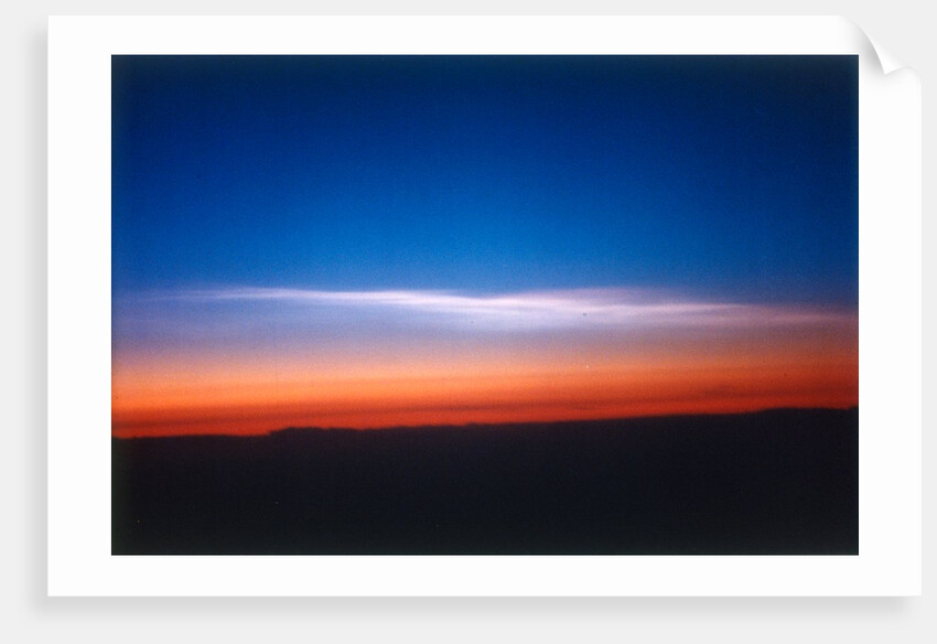 Clouds 39,000 feet north of Stavanger, Norway, seen from DC-8 plane by NASA