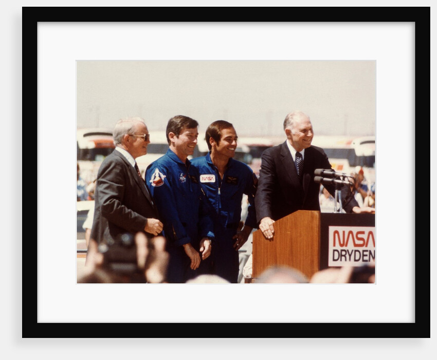 Astronauts John Young and Robert Crippen after landing, April 1981 by NASA