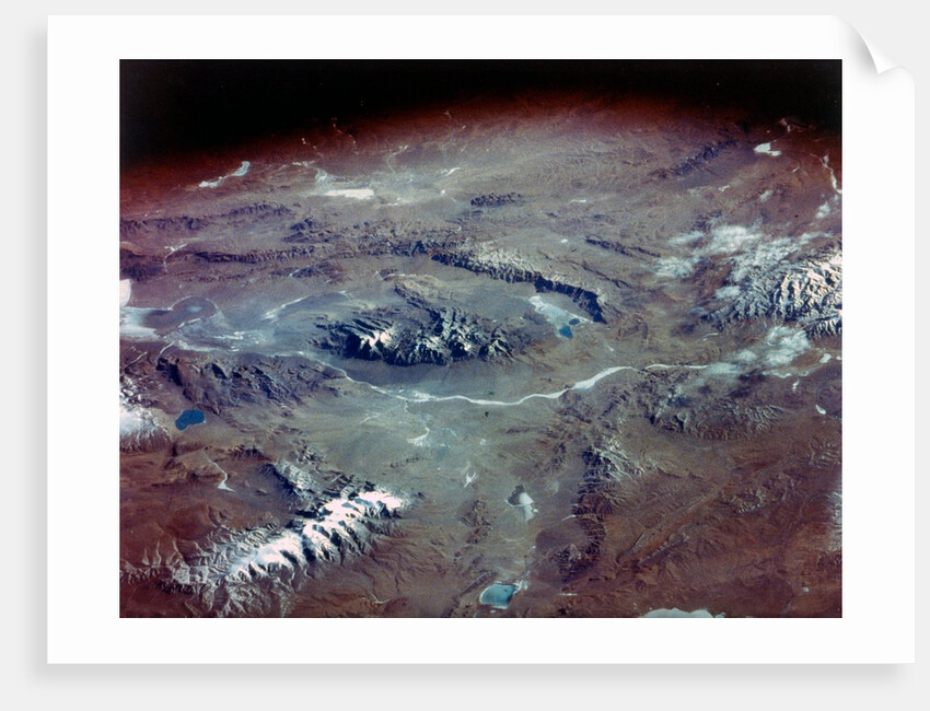 The Tibetan Plateau seen from aboard the first Space Shuttle flight, April 1981 by NASA