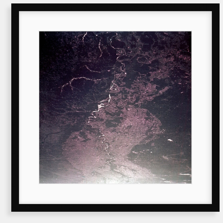 Earth from space - the Mississippi River in Louisiana, USA, c1980s by NASA