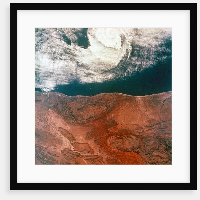 Earth from space - eye of a storm seen from Gemini 5, 1965 by NASA