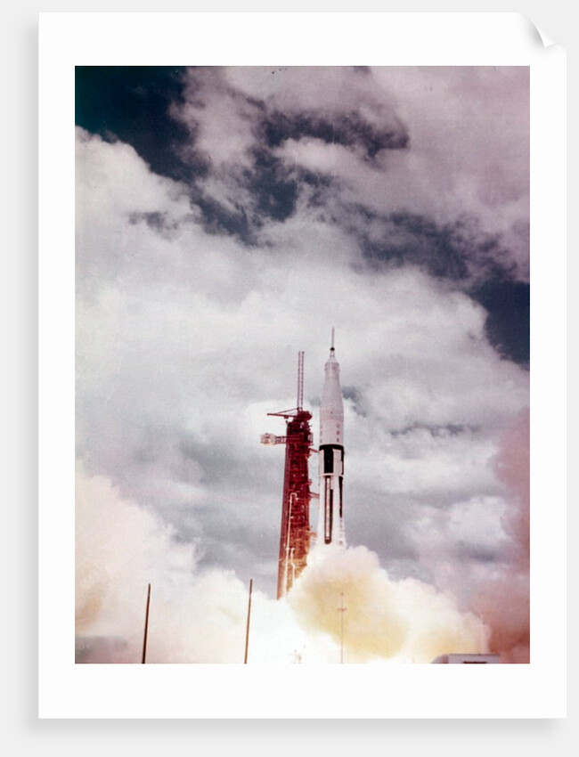 Saturn 1B lift off from Launch Complex 34, Kennedy Space Center, Florida, USA, 1960s by NASA