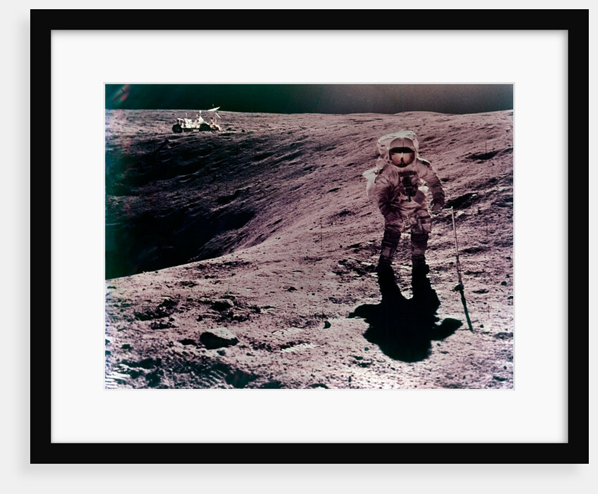 Astronaut Charles Duke at the Descartes landing site, Apollo 16 mission, April 1972 by John Watts Young