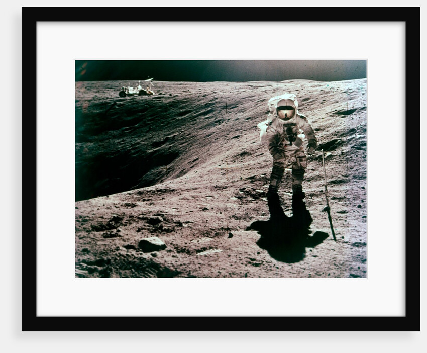 Astronaut Charles Duke at the Descartes landing site, Apollo 16 mission, April 1972 by John Watts Young