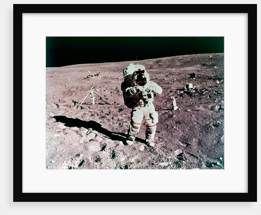 Astronaut John Young on the lunar surface, Apollo 16 mission, April 1972 by Charles Duke
