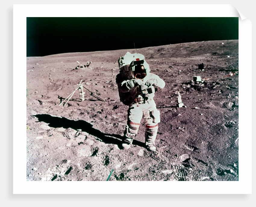 Astronaut John Young on the lunar surface, Apollo 16 mission, April 1972 by Charles Duke