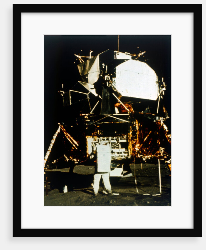 Buzz Aldrin by the Lunar Module on the surface of the Moon, Apollo II mission, July 1969 by Neil Armstrong