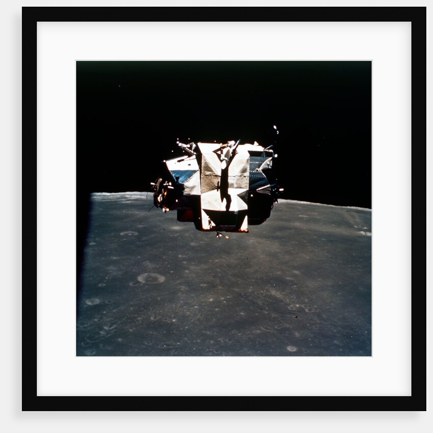 Lunar Module above the Moon, Apollo 16 mission, April 1972 by Thomas Mattingly