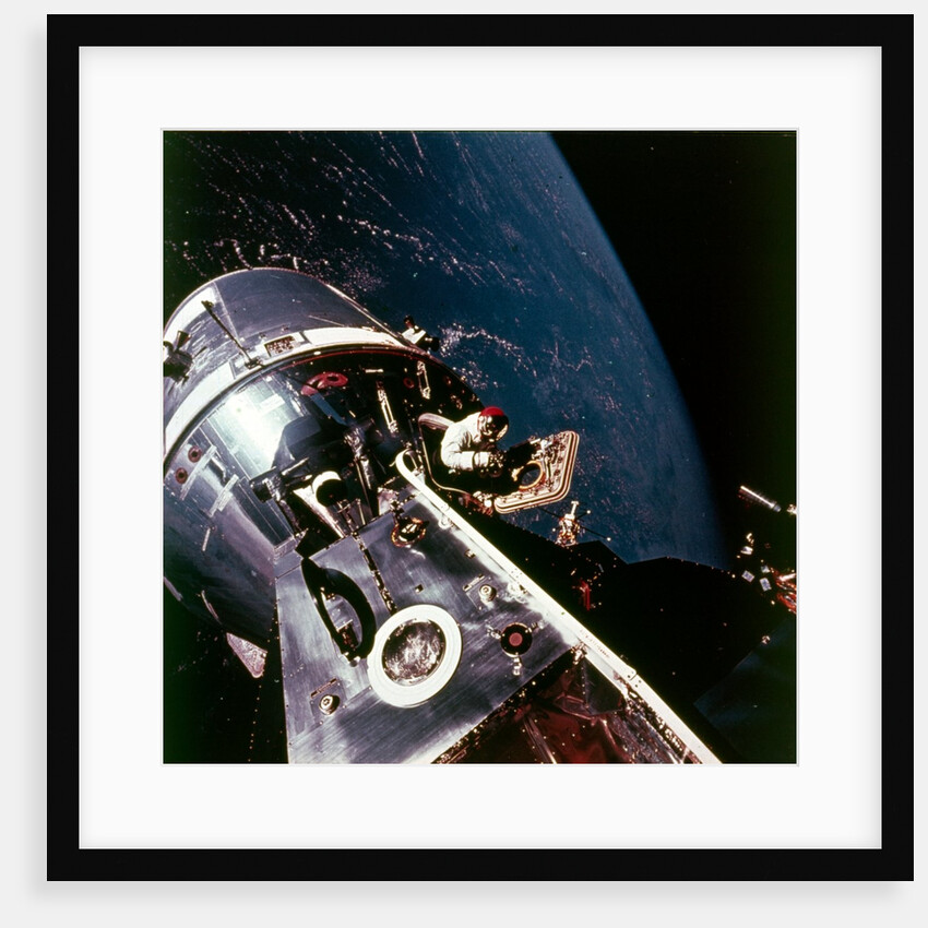 Module pilot David Scott emerging from Apollo 9 spacecraft, 6 March 1969 by Russell Schweickart