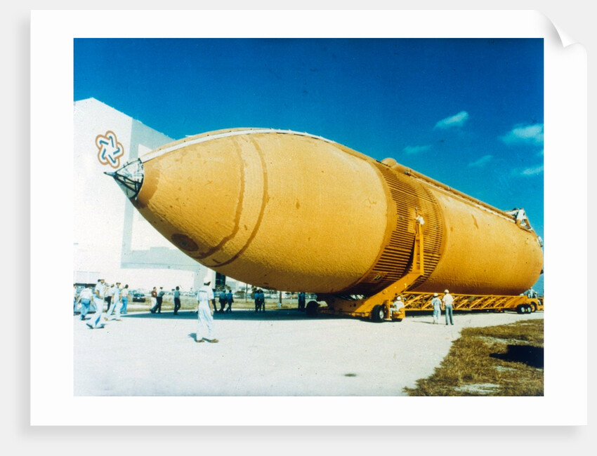 Huge external fuel tank, second Space Shuttle flight, Kennedy Space Center, USA, 1981 by NASA