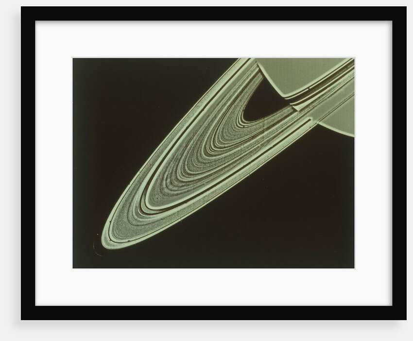 Two-image mosaic of Saturn's Rings, seen from Voyager 1 spacecraft, 1980 by NASA