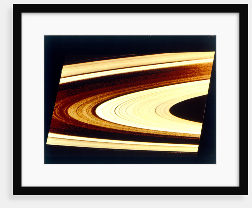 Saturn's rings, range 717,000 km, seen from Voyager 1 spacecraft by NASA