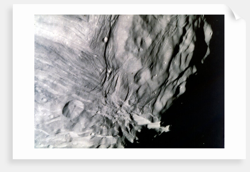 Miranda, one of the moons of Uranus, seen from Voyager 2, 24 January 1986 by NASA
