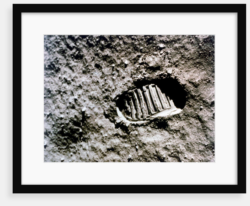 The first footprint on the Moon', Apollo 11 mission, July 1969 by NASA