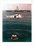 Astronauts being recovered from the sea, Apollo 16 mission, 27 April 1972 by NASA