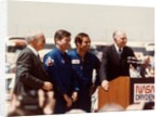 Astronauts John Young and Robert Crippen after landing, April 1981 by NASA