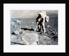 Harrison Schmitt works the scoop on the lunar surface, Apollo 17 mission, December 1972 by NASA