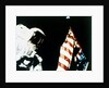 Harrison Schmitt with US flag on the surface of the Moon, Apollo 17 mission, December 1972 by NASA