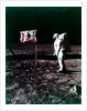 Buzz Aldrin stands next to the American flag on the surface of the Moon, July 1969 by Neil Armstrong