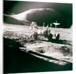 Astronaut with Lunar Roving Vehicle on the Moon, 1970s by NASA