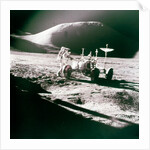 Astronaut with Lunar Roving Vehicle on the Moon, 1970s by NASA