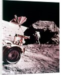 Astronaut with Lunar Roving Vehicle on the Moon, 1970s by NASA