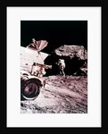 Astronaut with Lunar Roving Vehicle on the Moon, 1970s by NASA