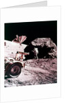 Astronaut with Lunar Roving Vehicle on the Moon, 1970s by NASA