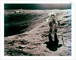 Astronaut Charles Duke at the Descartes landing site, Apollo 16 mission, April 1972 by John Watts Young