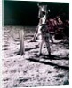 Buzz Aldrin deploys solar wind collector on the surface of the Moon, Apollo 11 mission, July 1969 by Neil Armstrong